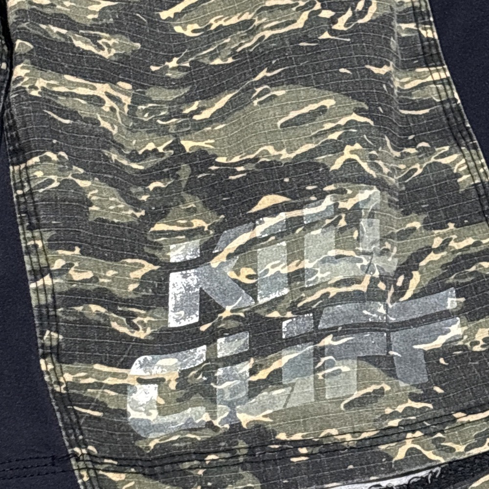 Kill Cliff x 2POOD Tiger Stripe Camo Shorts Size Small POW MIA Patch MMA - Picture 2 of 7